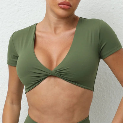 Short Crop Yoga Shirt