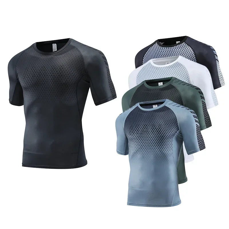 2pcs Set Men Running Compression Sportswear