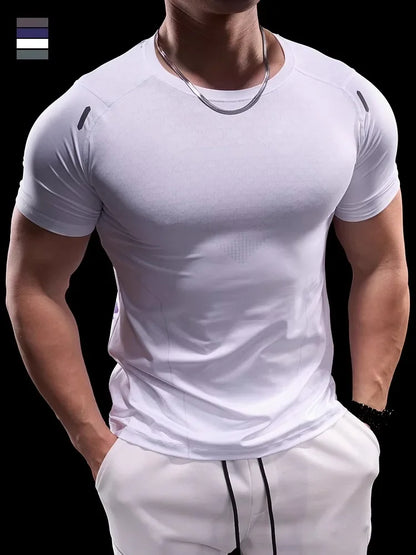 Men Sports Fitness Short-sleeved T-shirt