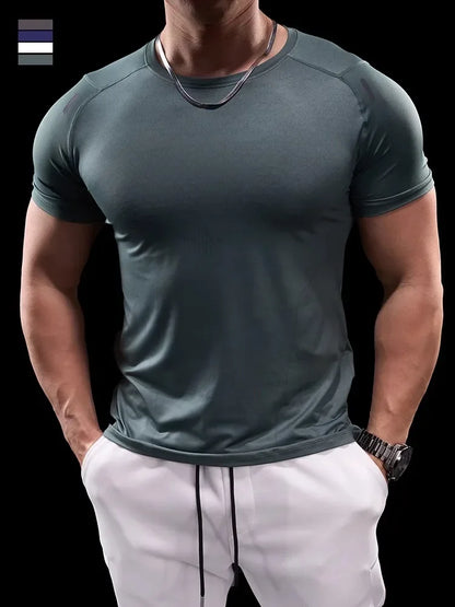 Men Sports Fitness Short-sleeved T-shirt