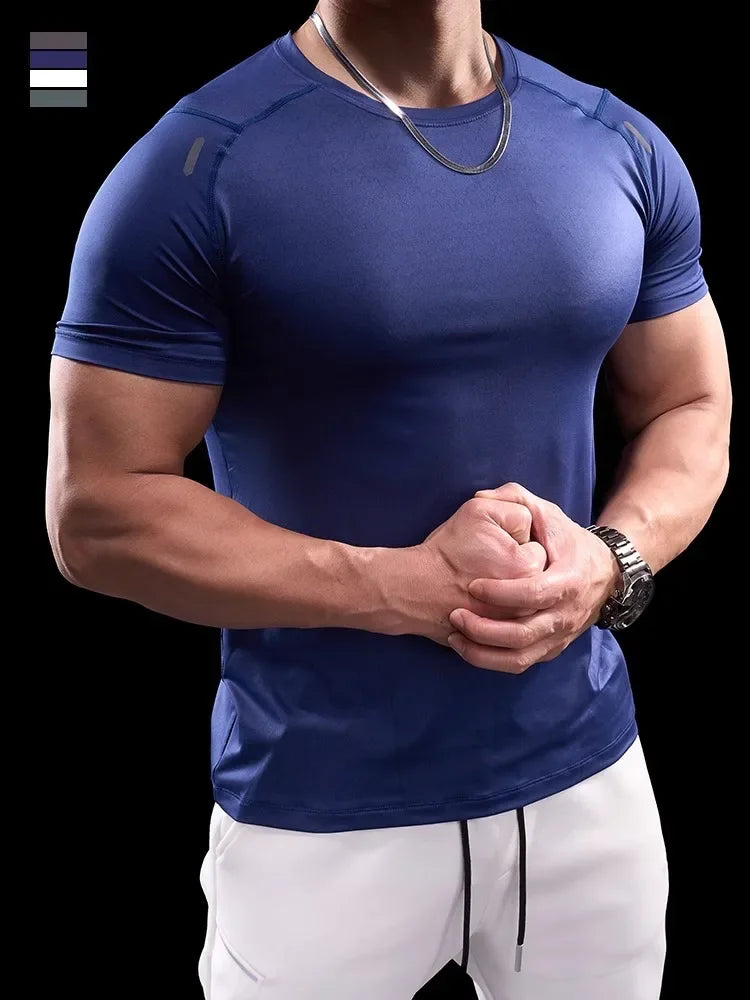 Men Sports Fitness Short-sleeved T-shirt