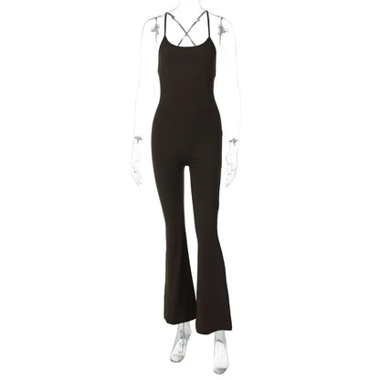 Lygens  Slim Backless Sportsuit