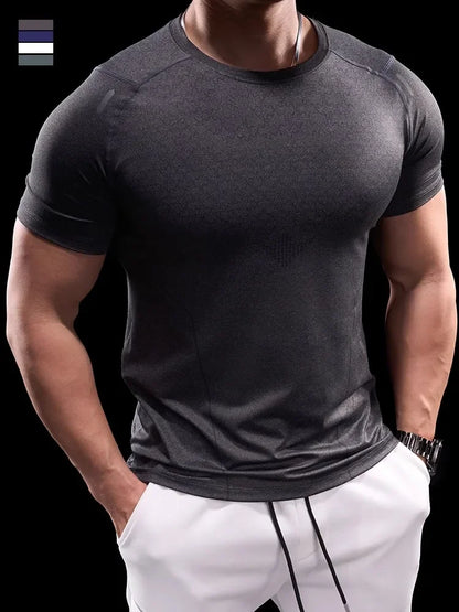 Men Sports Fitness Short-sleeved T-shirt