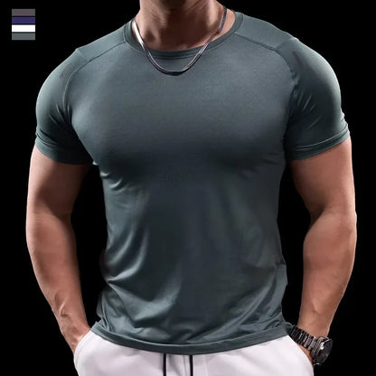 Men Sports Fitness Short-sleeved T-shirt