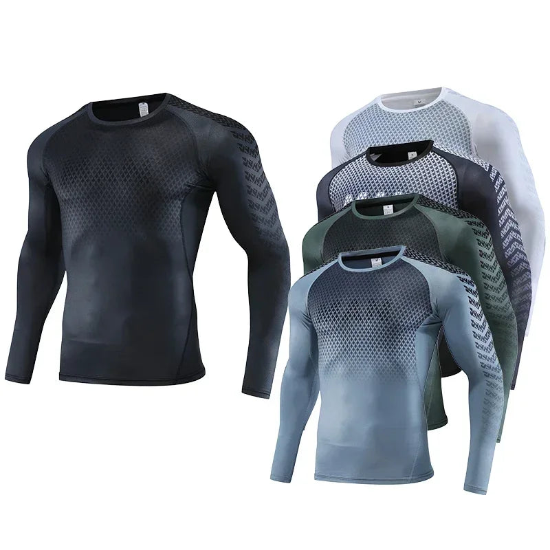 2pcs Set Men Running Compression Sportswear