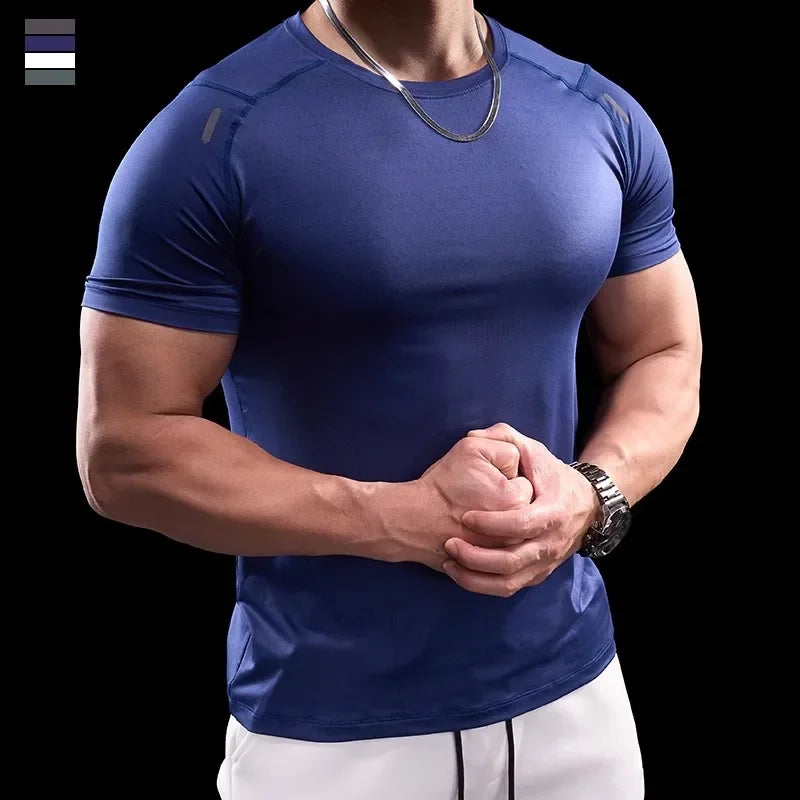 Men Sports Fitness Short-sleeved T-shirt